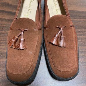 Salvatore Ferragamo Brown Suede Women's Shoes